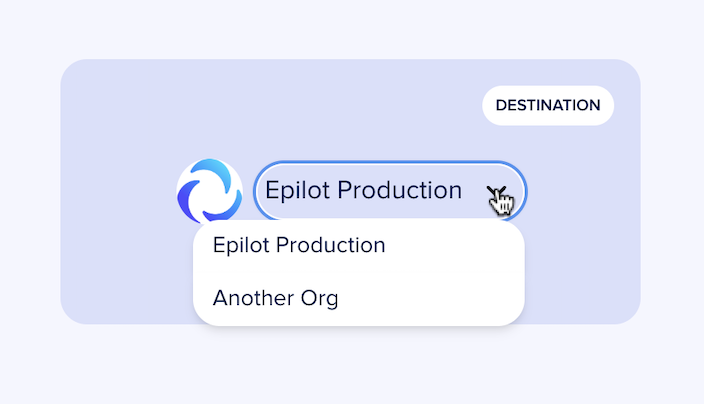 Switch org screen selector