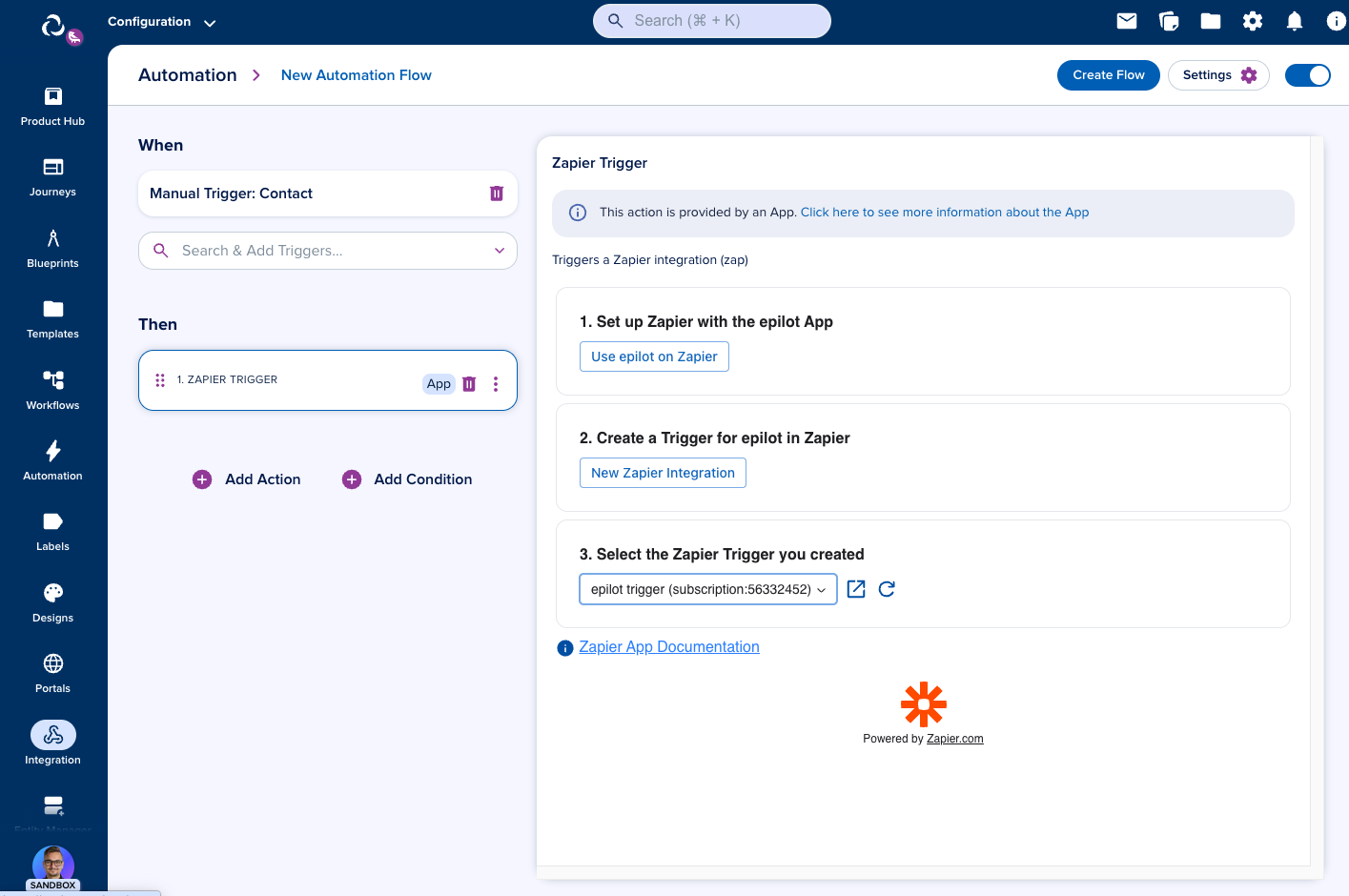 Automation Select Trigger