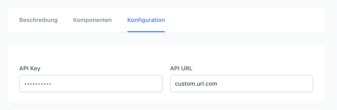 Component options usage