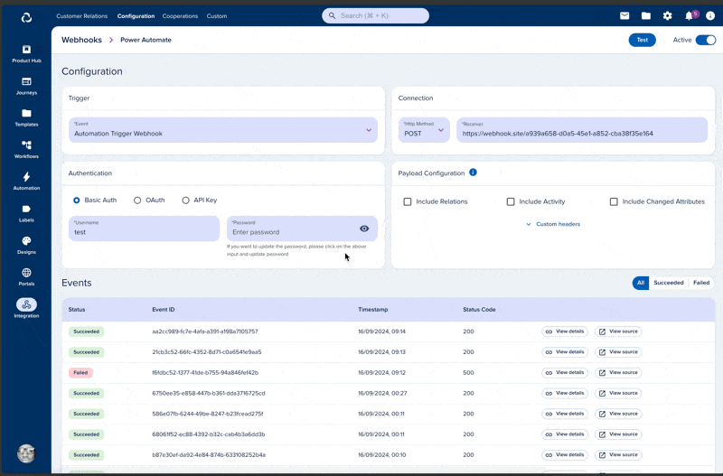 Webhook Events