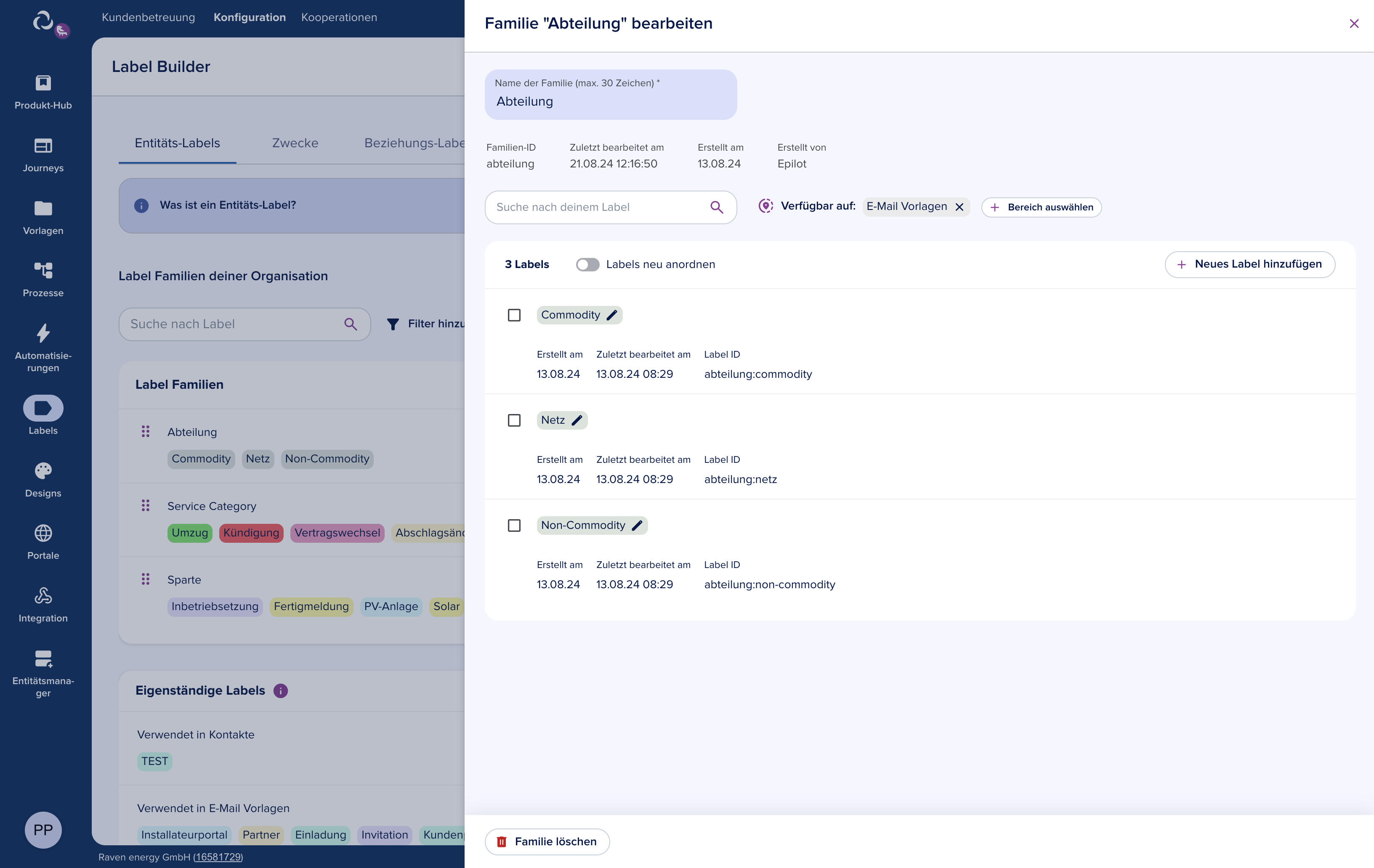 Label Builder Details