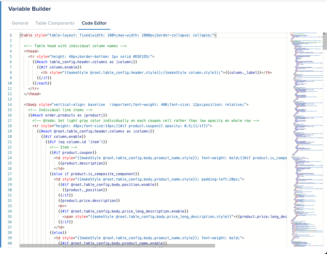 Order Table Column Config 3