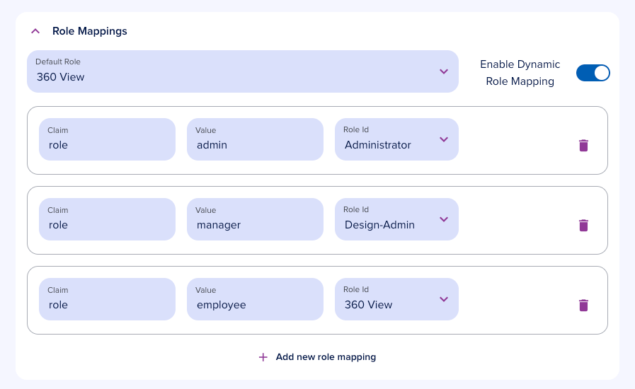 SSO role mappings