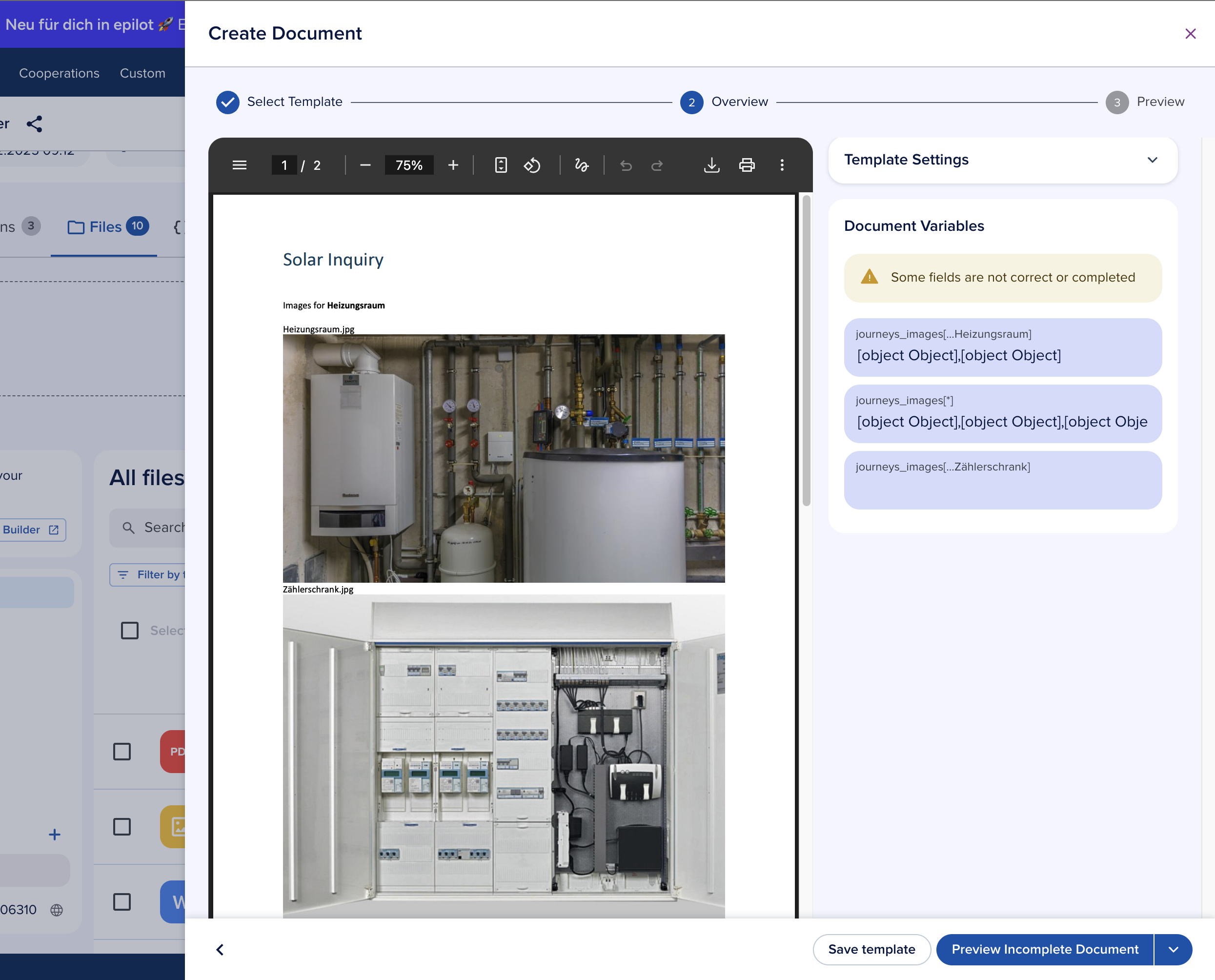 Document Generation Images Example 1